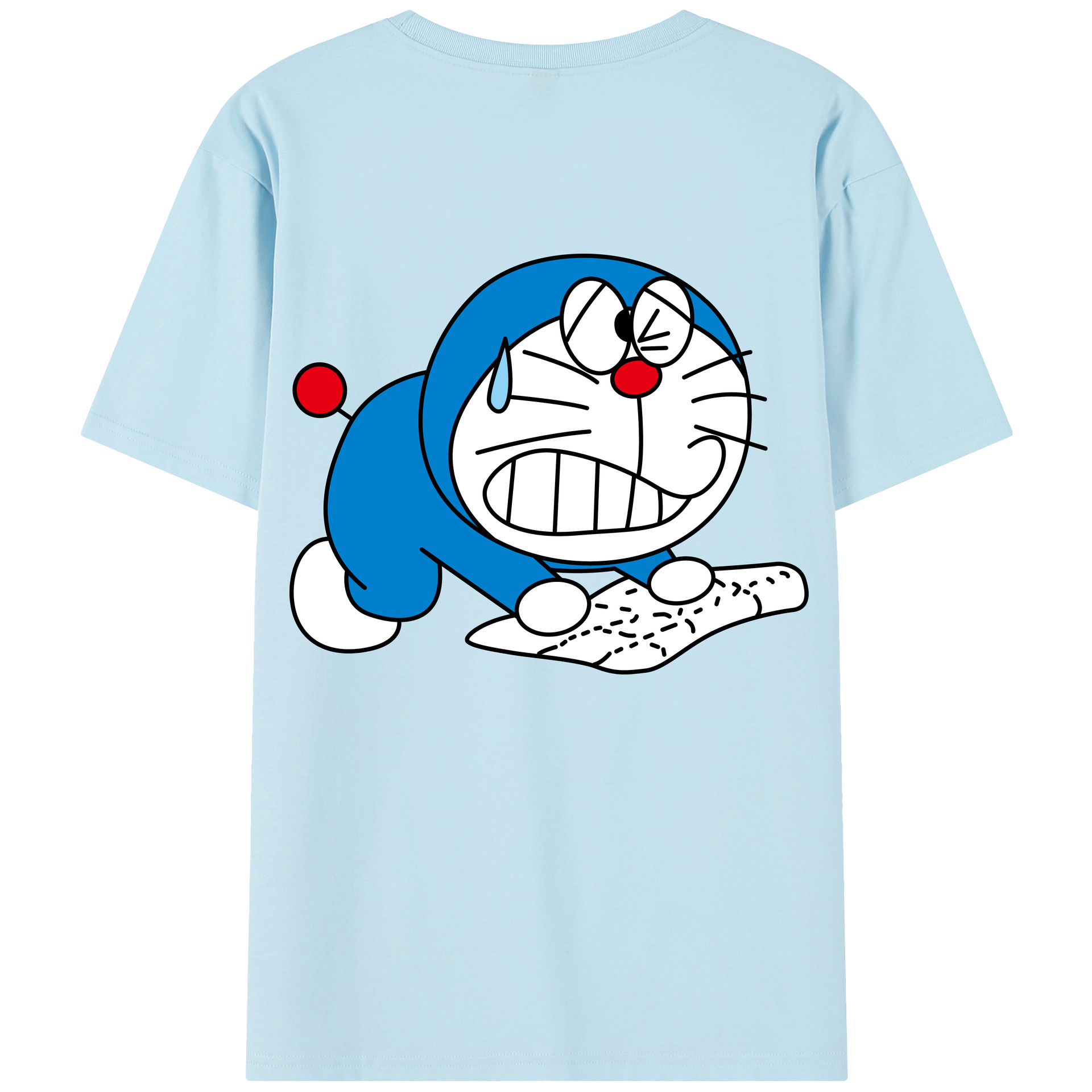 （画像用） ドラえもん Doraemon 綿100％半袖Tシャツ（背面プリント）